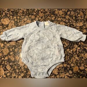 Honest Blue Floral Bubble Onesie 9m